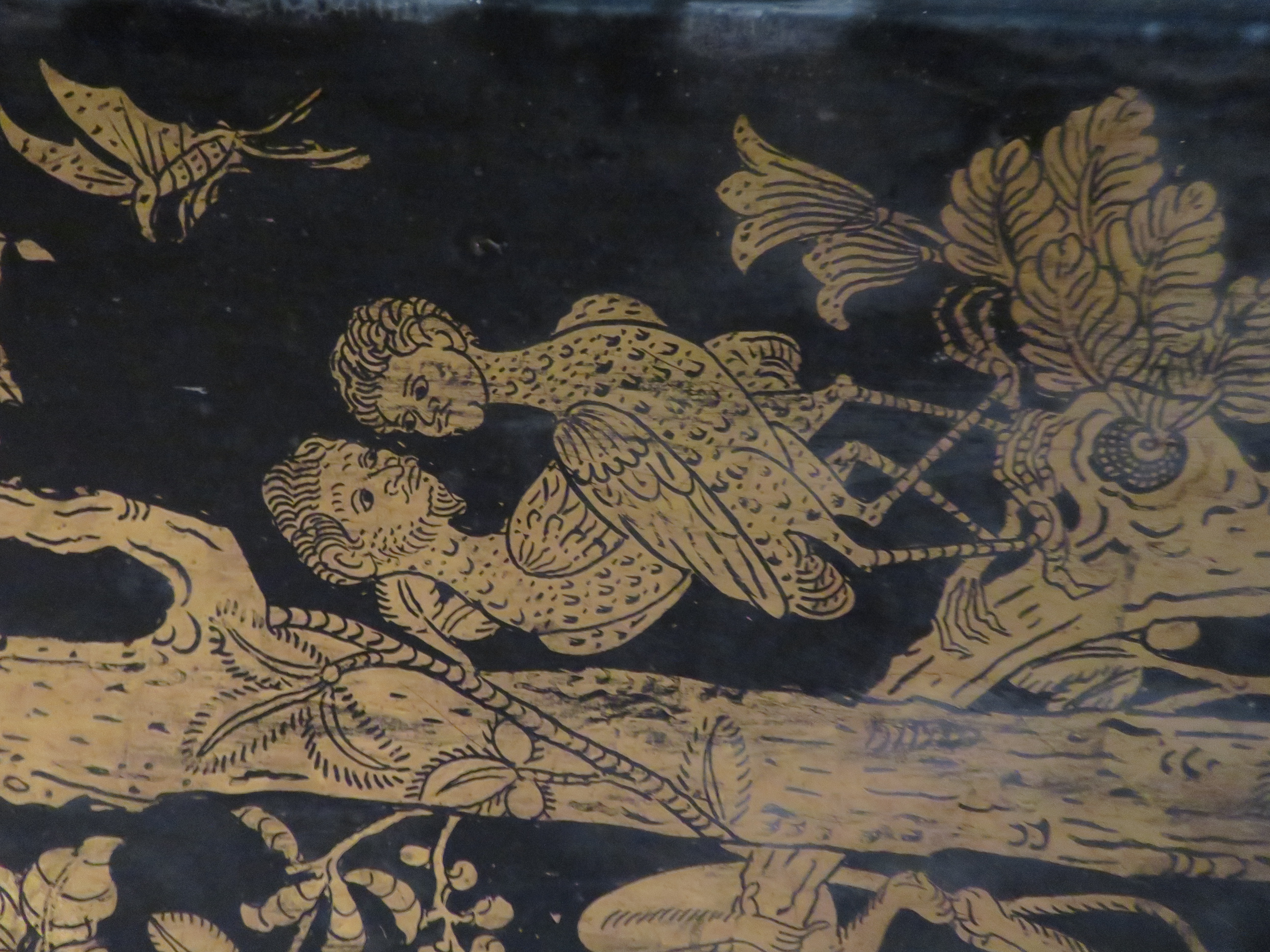 Thai Motif: a-ra-hun (bird with human head)