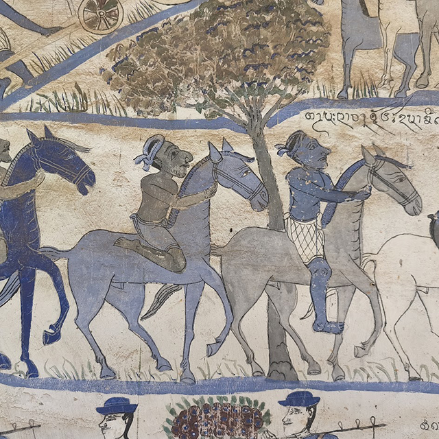 Hoop Tam (Mural Painting): Horse riding