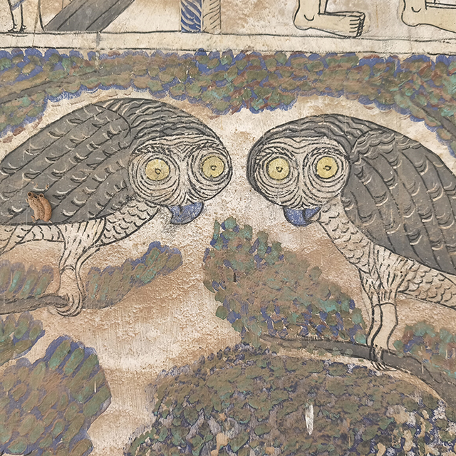 Hoop Tam (Mural Painting): owls