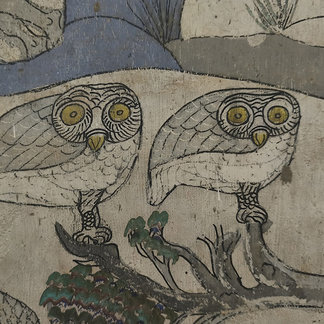 Hoop Tam (Mural Painting): owls